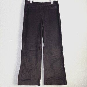 Express Stretch Y2K Dress Pants Womens Size 7/8 Brown Corduroy Wide Leg Career